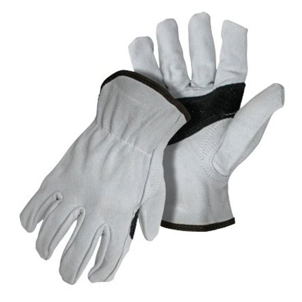 Boss Driver Gloves, M, Keystone Thumb, Open, Shirred Elastic Back Cuff, Leather 4064M